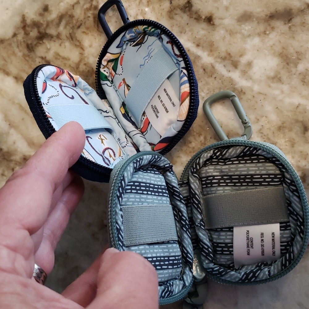 Two Vera Bradley Charms, Ear Bud Or Car Fob Case Holders - Picture 3 of 3